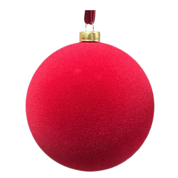 Assorted Flocked Red Ball, INDIVIDUALLY SOLD
