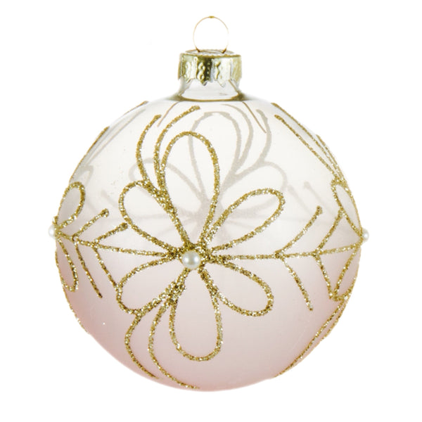 Assorted Pink With Gold Flower Ball, INDIVIDUALLY SOLD