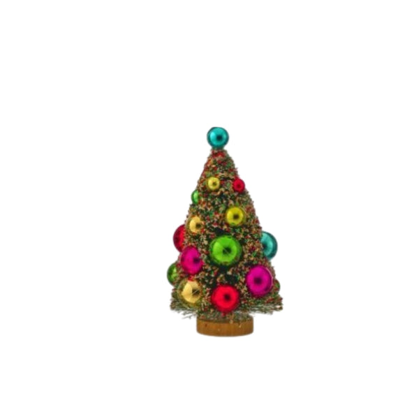 Assorted Multicolour Bottlebrush Tree Figurine, INDIVIDUALLY SOLD