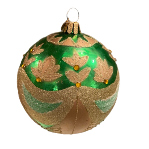 Assorted Green Flower Ball, Ornament