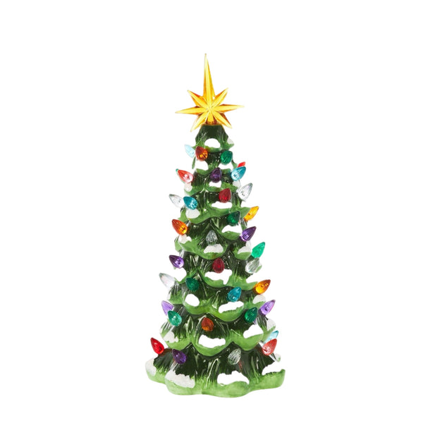 Assorted Green Ceramic Tree Figurine, INDIVIDUALLY SOLD