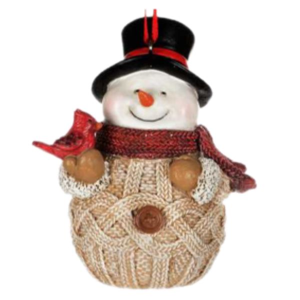 Assorted Snowman In Cream Sweater Ornament, INDIVIDUALLY SOLD