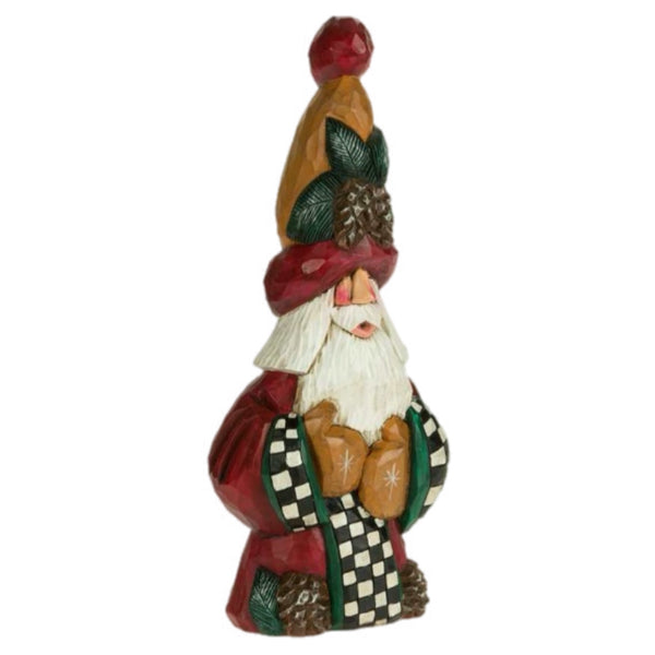 Assorted Faux Wood Santa Figurines, INDIVIDUALLY SOLD