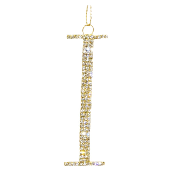 Assorted Rhinestone Monogrammed Ornament, INDIVIDUALLY SOLD