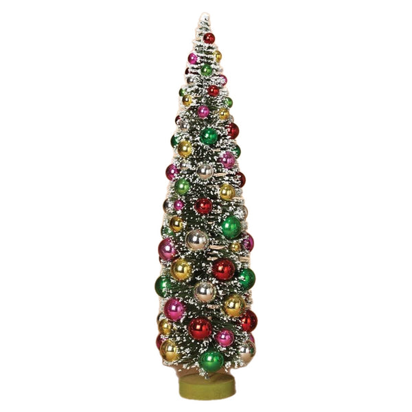 Assorted Multicoloured Bottlebrush Tree Figurine, INDIVIDUALLY SOLD