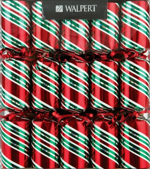 Candy Cane Crackers, Set Of 10