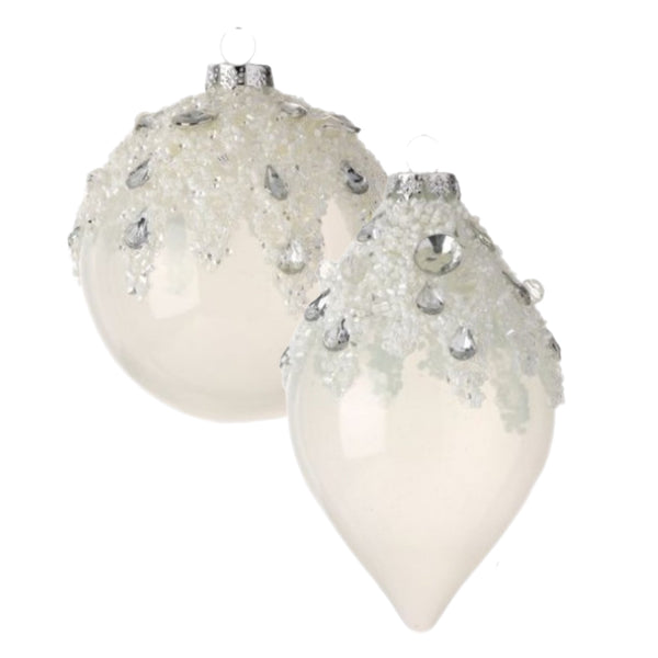 Assorted White Jewelled Ball, INDIVIDUALLY SOLD