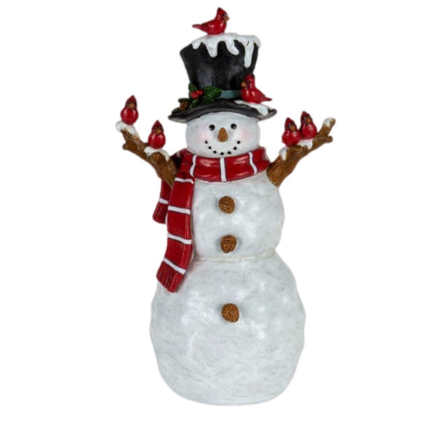 Assorted Snowman With Cardinals Figurine, INDIVIDUALLY SOLD