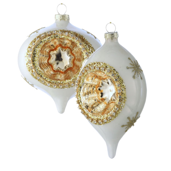 Assorted White Starburst Reflector Ball, INDIVIDUALLY SOLD