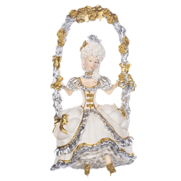 Assorted Lady On Flower Swing Ornament, INDIVIDUALLY SOLD