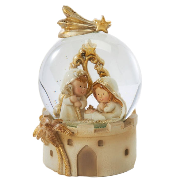 Assorted Gold Nativity Scene Snowglobe, INDIVIDUALLY SOLD