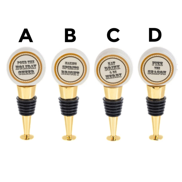Assorted Bottle Stopper With Saying, INDIVIDUALLY SOLD