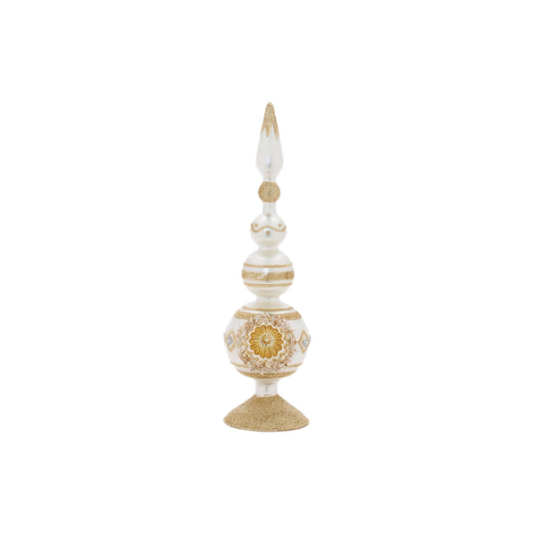 Assorted Gold & White Finial Reflector Figurine, INDIVIDUALLY SOLD
