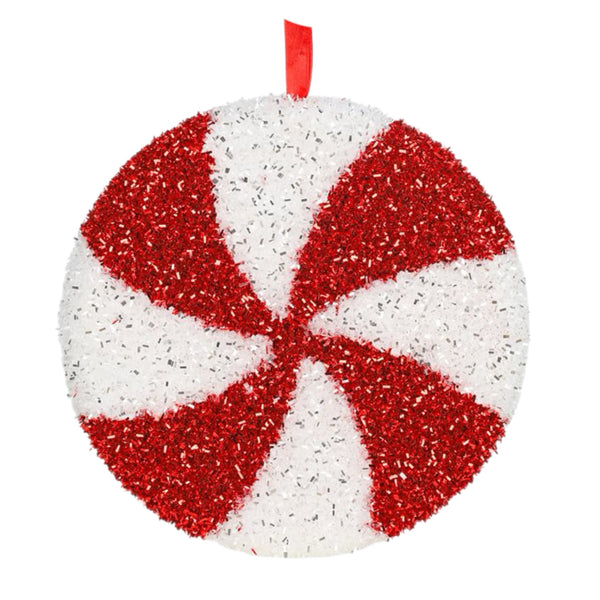 Assorted Red & White Swirl Candy Ornament, INDIVIDUALLY SOLD