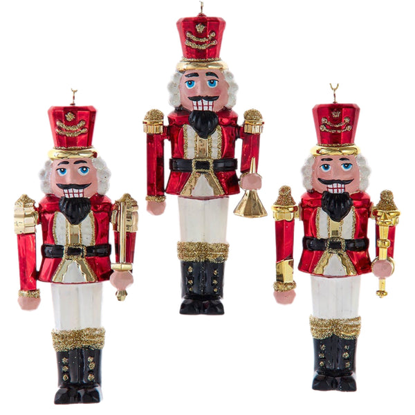 Assorted Red & Gold Nutcracker Ornament, INDIVIDUALLY SOLD