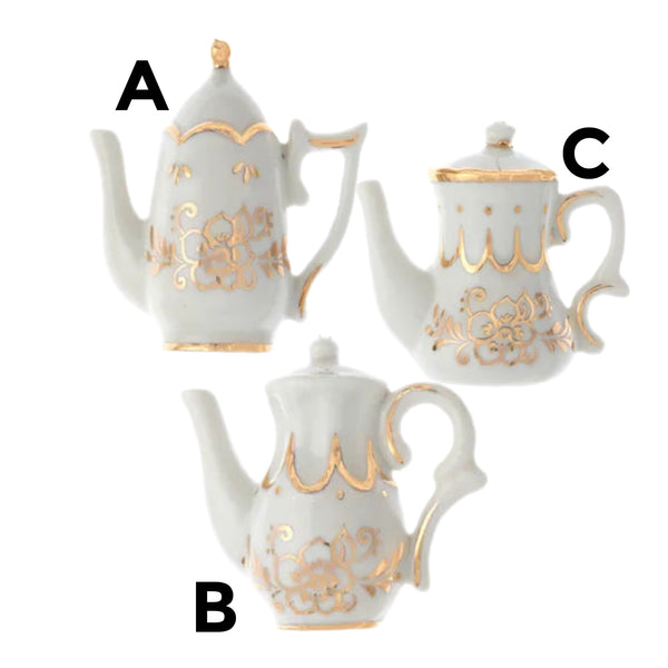 Assorted Teapot Ornament, INDIVIDUALLY SOLD