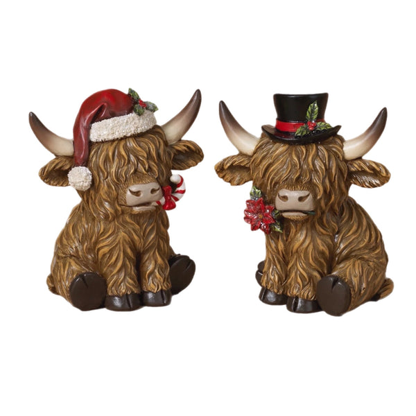 Assorted Highland Cow Figurine, INDIVIDUALLY SOLD