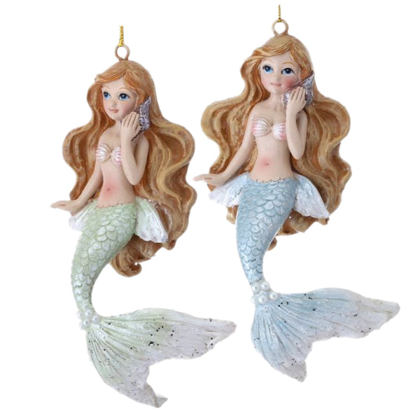 Assorted Pastel Mermaid Ornaments, INDIVIDUALLY SOLD