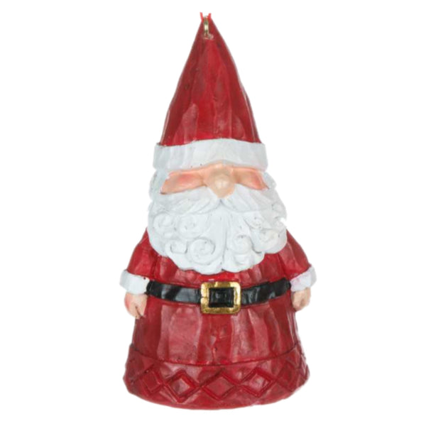 Assorted Red Wood Carved Style Santa Ornament, INDIVIDUALLY SOLD