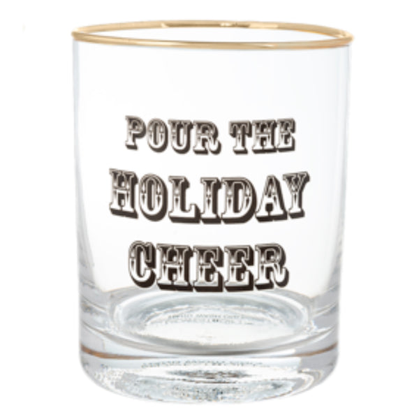 Assorted Low Glass With Saying, INDIVIDUALLY SOLD