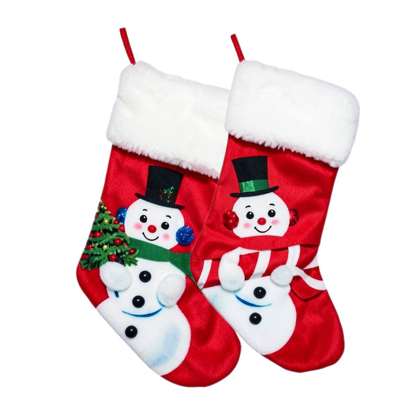 Assorted 20" Snowman Stocking, INDIVIDUALLY SOLD