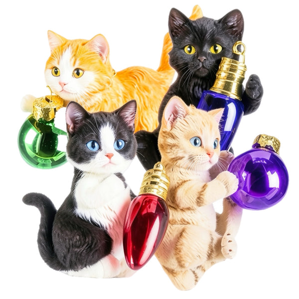 Assorted Kitten Playing Ornament, INDIVIDUALLY SOLD
