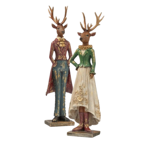 Assorted Sophisticated Reindeer Figurine, INDIVIDUALLY SOLD