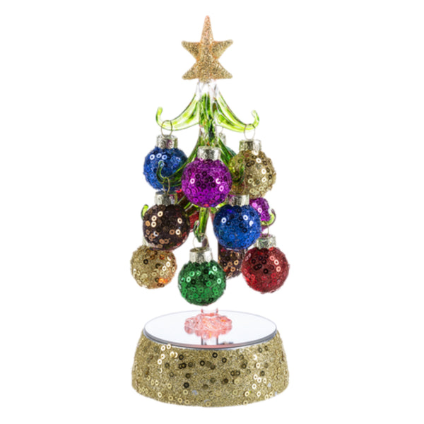 Assorted Gold Base Tree With Balls Figurine, INDIVIDUALLY SOLD