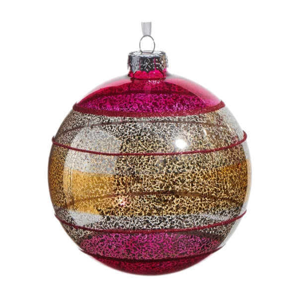 Assorted Pink & Orange Striped Ball, INDIVIDUALLY SOLD
