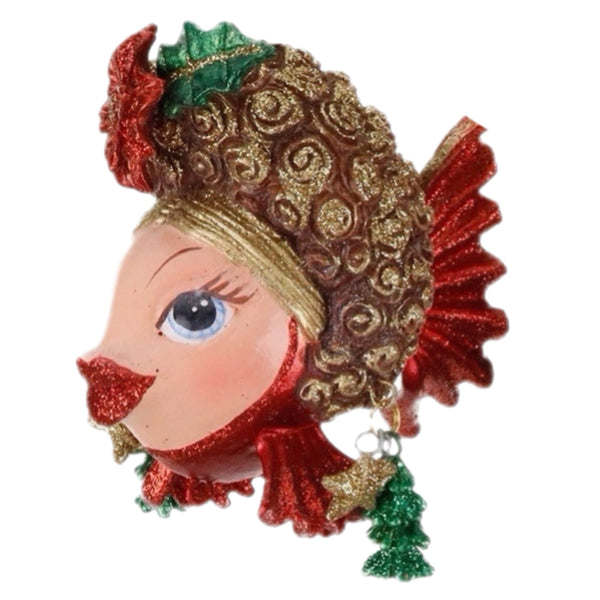 Assorted Big Hair Fish Ornament, INDIVIDUALLY SOLD