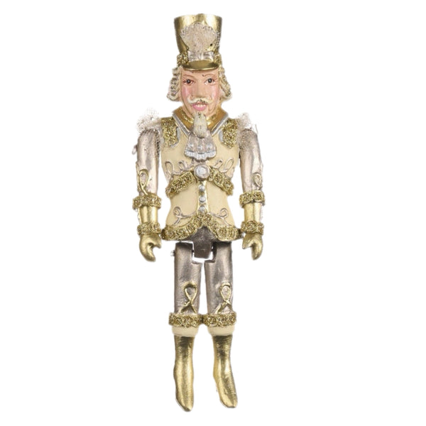 Assorted Gold & Silver Nutcracker Dangle Ornament, INDIVIDUALLY SOLD