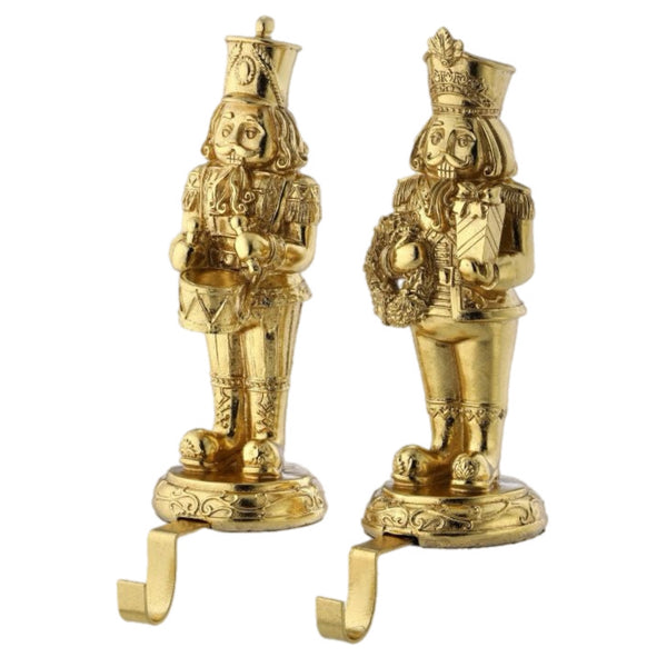 Assorted Gold Nutcracker Stocking Holders, INDIVIDUALLY SOLD