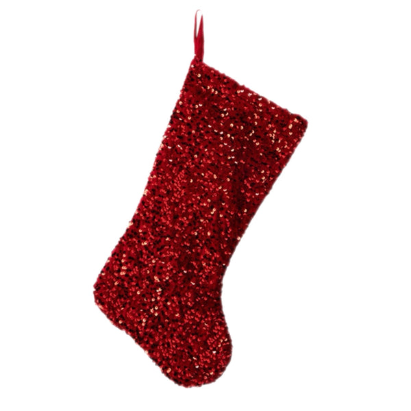 Assorted 19" Glittered Stocking, INDIVIDUALLY SOLD