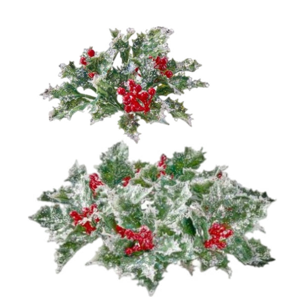 Assorted Ice Holly Candle Rings, INDIVIDUALLY SOLD