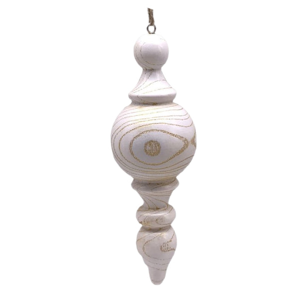 Assorted White Wash Wood Finial Ornament, INDIVIDUALLY SOLD