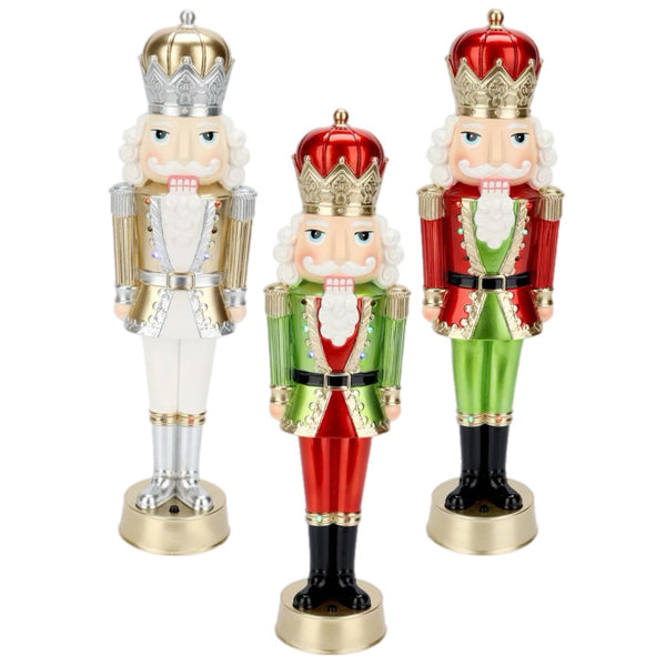 Assorted 6" LED Musical Nutcracker Figurine, INDIVIDUALLY SOLD