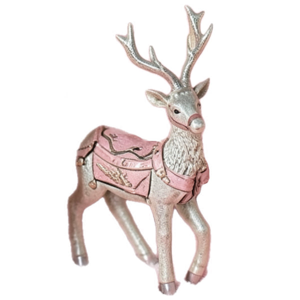 Assorted Reindeer With Pink Blanket Figurine, INDIVIDUALLY SOLD