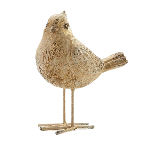 Assorted Gold Bird With Holly Design Figurine, INDIVIDUALLY SOLD