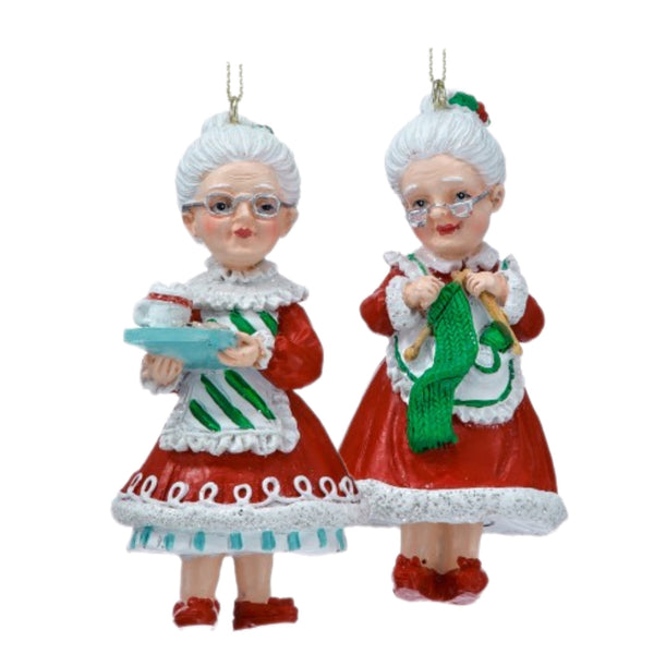Assorted Mrs. Claus Ornament, INDIVIDUALLY SOLD
