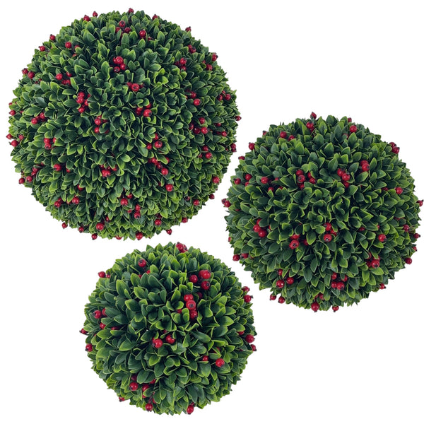 Assorted Boxwood With Berries Ball, INDIVIDUALLY SOLD