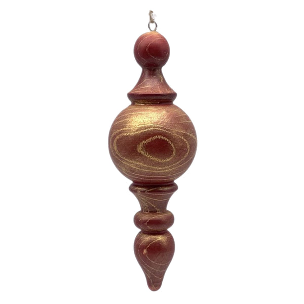Assorted Red Wood Finial Ornament, INDIVIDUALLY SOLD