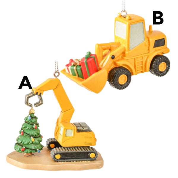 Assorted Construction Truck Ornament, INDIVIDUALLY SOLD