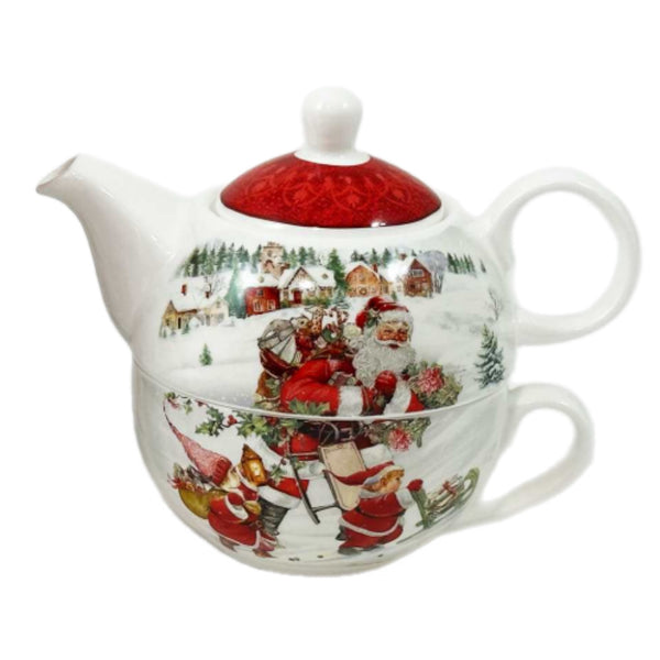 Santa Tea For One With Gift Box