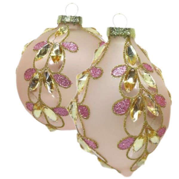 Assorted Pink & Gold Jeweled Ball, INDIVIDUALLY SOLD
