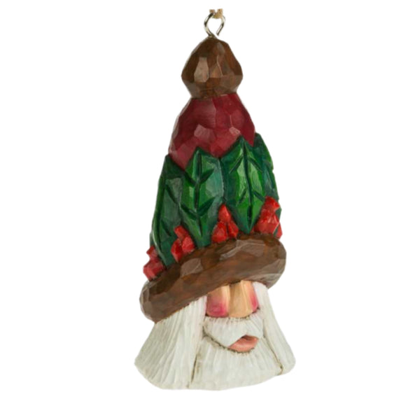 Assorted Faux Wood Santa Head Ornaments, INDIVIDUALLY SOLD