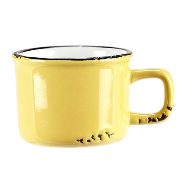 Assorted Yellow Enamel Mugs, INDIVIDUALLY SOLD