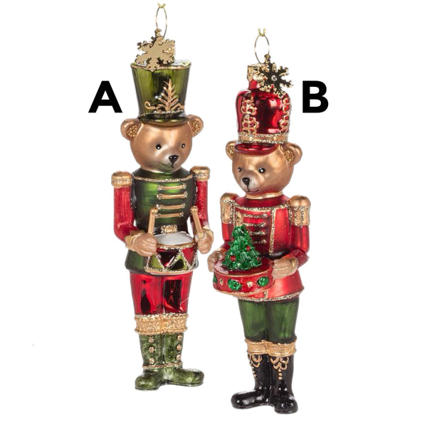Assorted Teddy Bear Nutcracker Ornament, INDIVIDUALLY SOLD