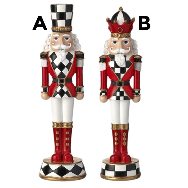 Assorted Checkered Nutcracker Figurine, INDIVIDUALLY SOLD