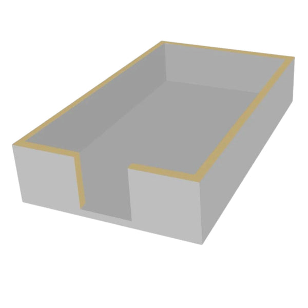 Assorted Silver & Gold Lacquer Napkin Holder, INDIVIDUALLY SOLD