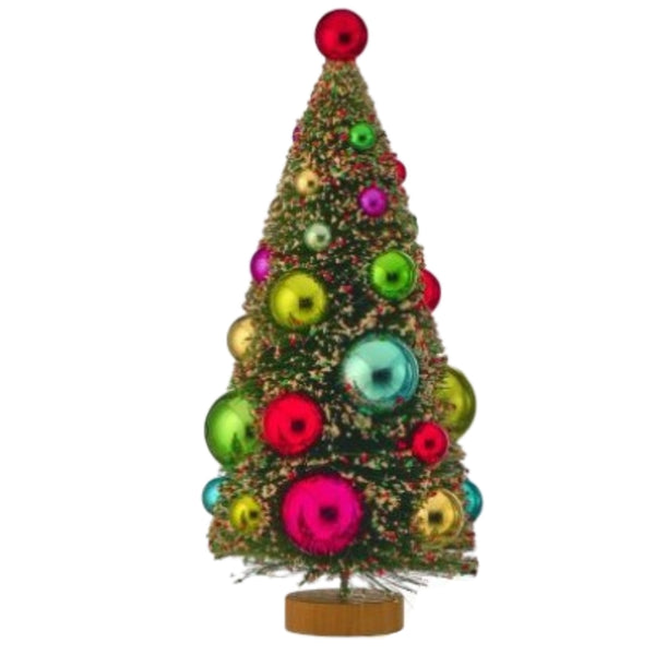 Assorted Multicolour Bottlebrush Tree Figurine, INDIVIDUALLY SOLD